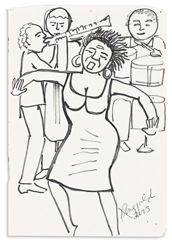 FAITH RINGGOLD (1930 - 2024) Jazz Drawings #2: Come On and Dance With Me.                                                                        